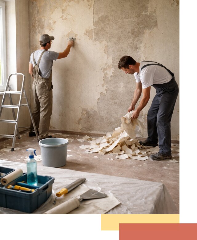 Снятие старых обоев в Владивостоке быстро и качественно