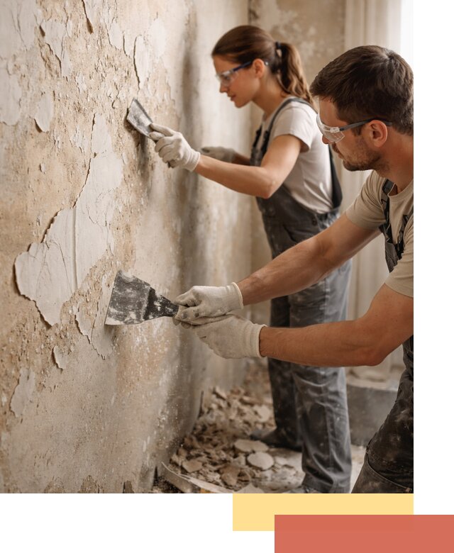Снятие старой шпаклевки и подготовка поверхностей в Владивостоке