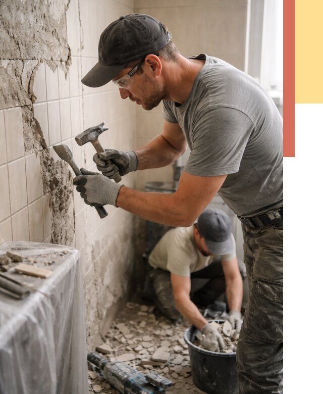 Демонтаж плитки со стен в Владивостоке от 864 руб. — быстро и недорого | ОТДЕЛОЧНИК-Влд