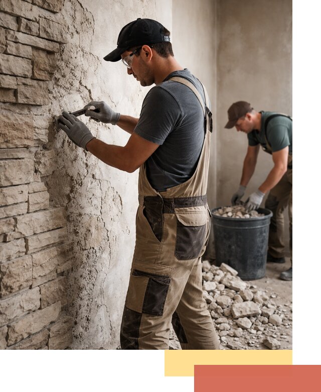 Демонтаж декоративного камня в Владивостоке профессионально и безопасно