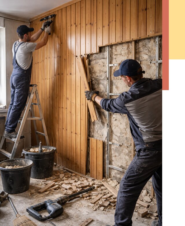 Демонтаж вагонки со стен в Владивостоке от 1474 руб. — снятие, удаление, срочно | ОТДЕЛОЧНИК-Влд