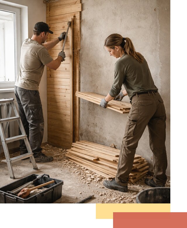 Демонтаж вагонки со стен в Владивостоке — профессиональный демонтаж