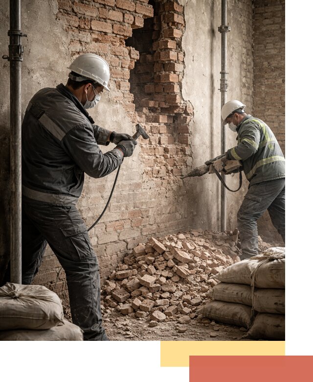 Демонтаж кирпичных стен в Владивостоке быстро и безопасно