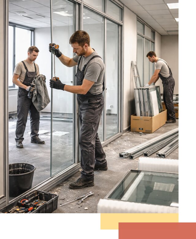 Демонтаж стеклянных перегородок в Владивостоке быстро и безопасно