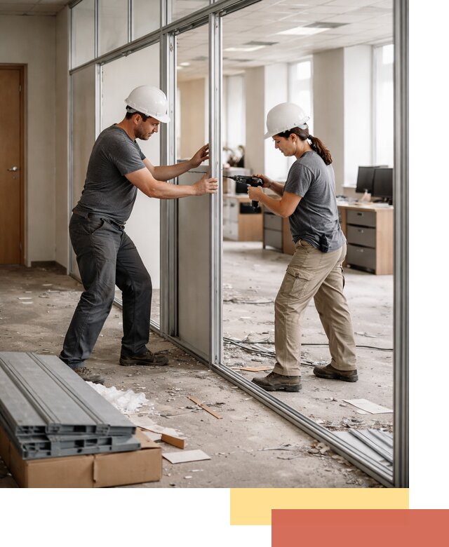 Демонтаж алюминиевых перегородок в Владивостоке быстро и аккуратно