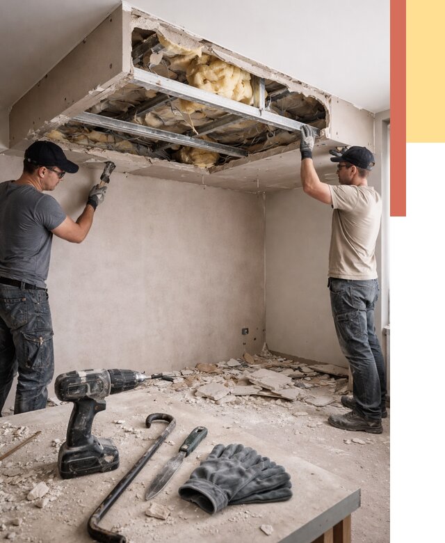 Демонтаж короба из гипсокартона в Владивостоке от 1545 руб. — быстро и недорого | ОТДЕЛОЧНИК-Влд