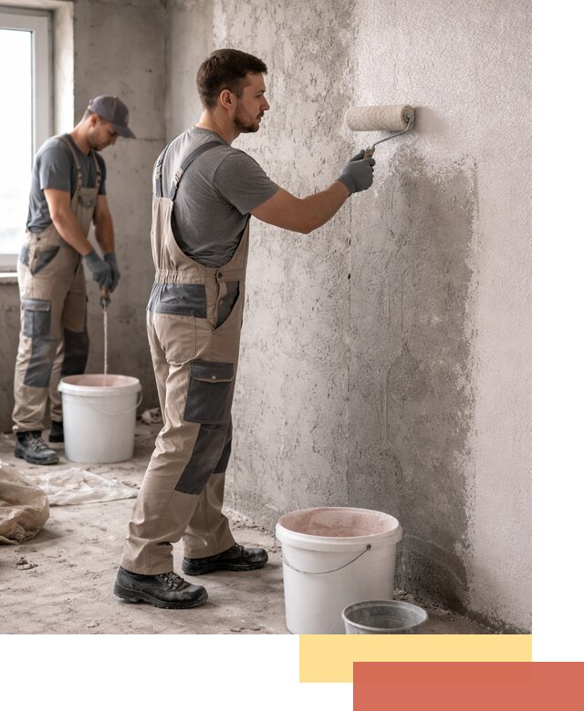 Нанесение бетоноконтакта на стены в Владивостоке для последующей отделки