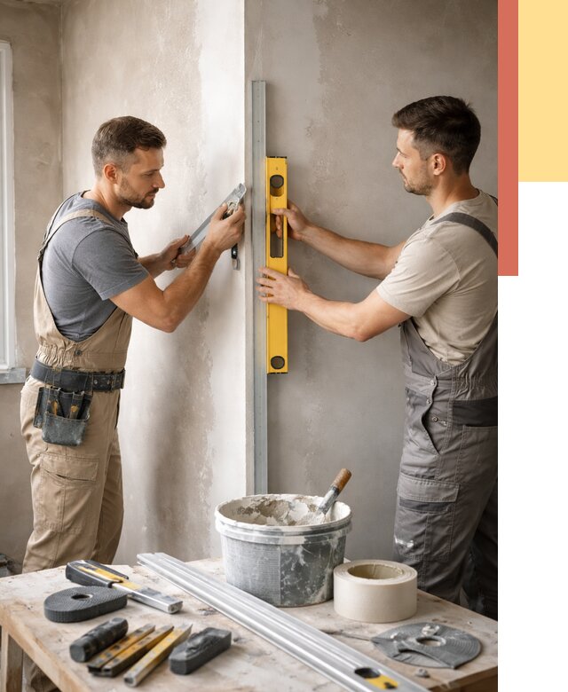 Выведение углов стен в Владивостоке от 1881 руб. быстро и недорого | ОТДЕЛОЧНИК-Влд