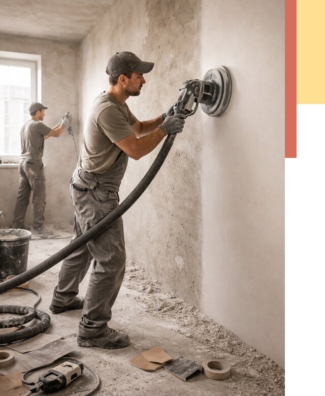 Шлифовка стен в Владивостоке от 1220 руб/м2 — быстро и недорого | ОТДЕЛОЧНИК-Влд