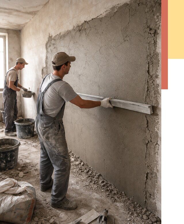 Цементная штукатурка стен в Владивостоке от 4575 руб/м2 — быстро и недорого | ОТДЕЛОЧНИК-Влд