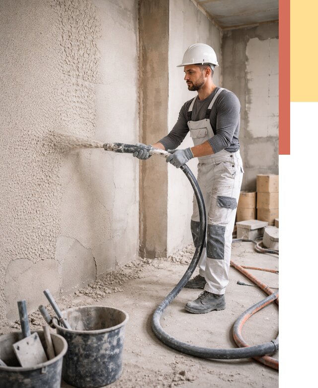 Машинная штукатурка стен в Владивостоке под ключ от 6608 руб./м2 | ОТДЕЛОЧНИК-Влд