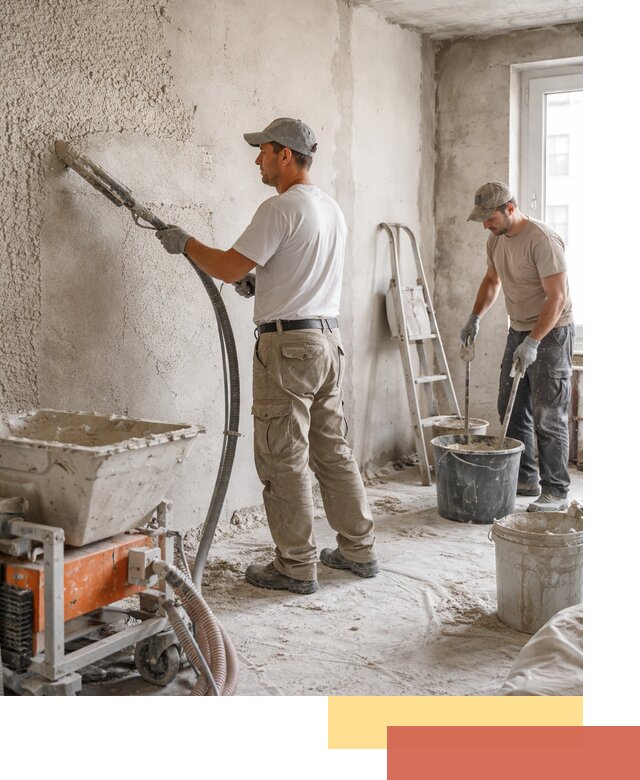 Машинная штукатурка стен в Владивостоке — быстро и качественно