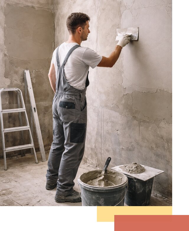 Штукатурка стен в ванной под ключ в Владивостоке