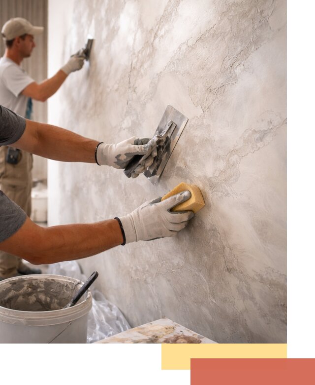 Декоративная штукатурка под мрамор в Владивостоке для стен и потолков