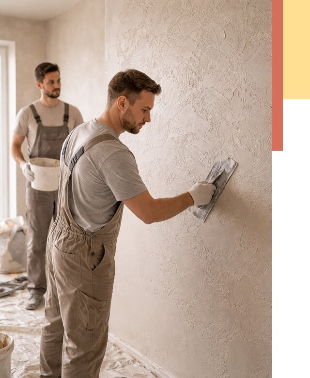 Фактурная штукатурка стен в Владивостоке от 4270 руб./м² — заказать под ключ | ОТДЕЛОЧНИК-Влд