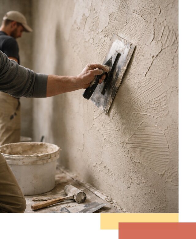 Фактурная штукатурка стен в Владивостоке — монтаж, отделка, реставрация