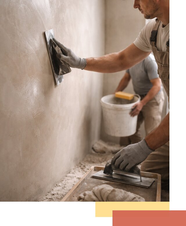 Нанесение марокканской штукатурки таделакт в Владивостоке