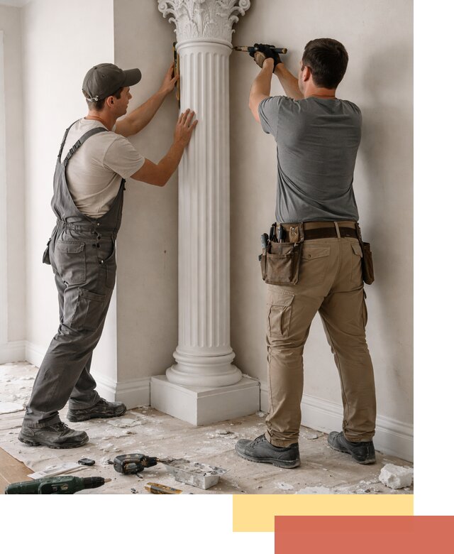 Установка декоративных колонн в Владивостоке под ключ