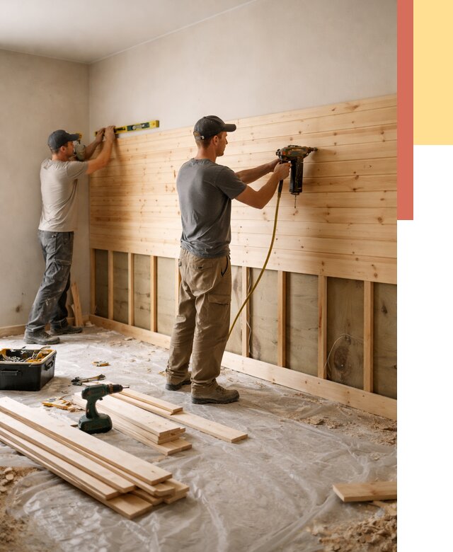 Монтаж деревянной вагонки на стены в Владивостоке от 7625 руб. | Услуги монтажа вагонки | ОТДЕЛОЧНИК-Влд