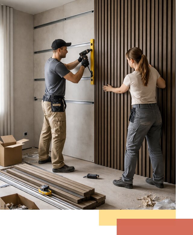 Монтаж реечных панелей на стены в Владивостоке