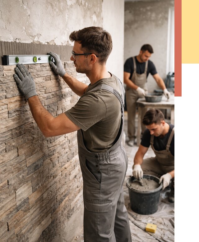 Монтаж искусственного камня в Владивостоке от 4575 руб. под ключ | ОТДЕЛОЧНИК-Влд