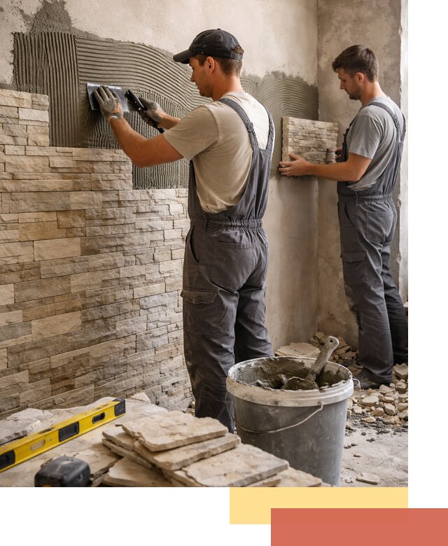 Монтаж искусственного камня в Владивостоке — облицовка стен и фасадов