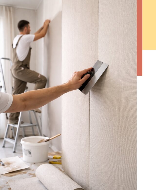 Поклейка текстильных обоев в Владивостоке от 4575 руб. под ключ | ОТДЕЛОЧНИК-Влд