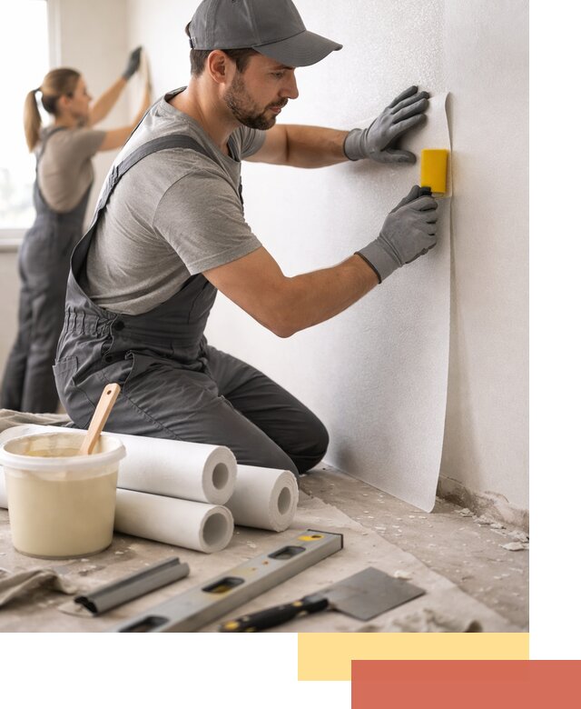 Поклейка стеклообоев профессионально в Владивостоке