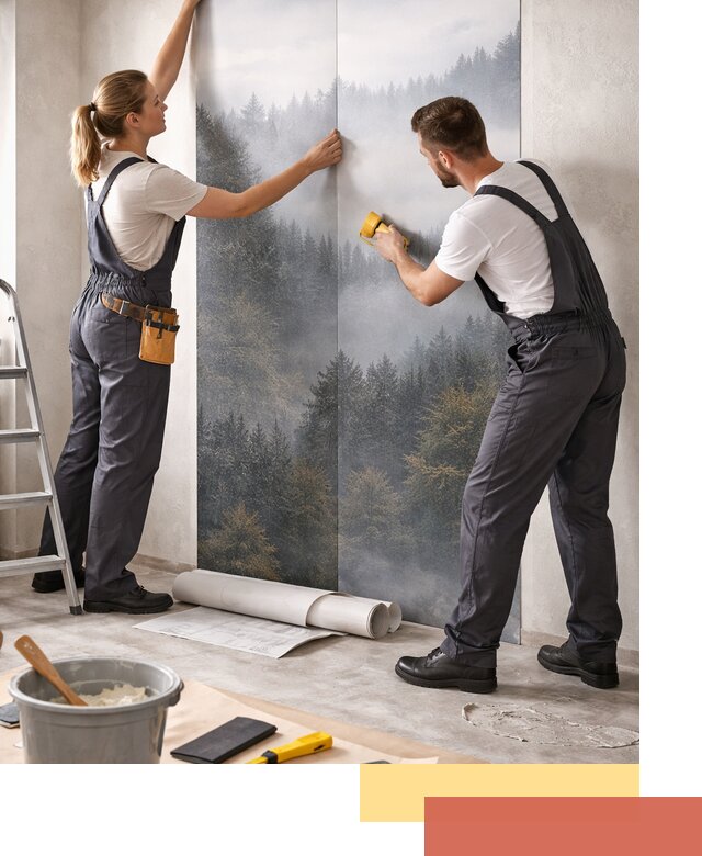 Поклейка фотообоев профессионально в Владивостоке под ключ