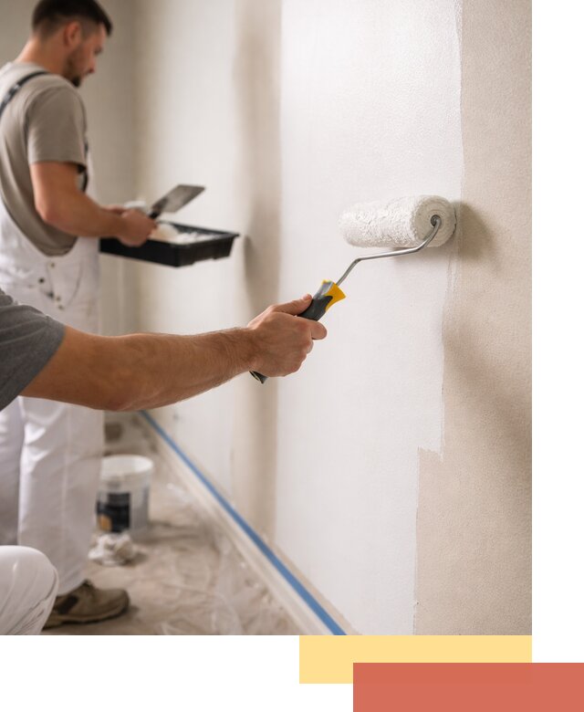 Покраска стен акриловой краской профессионально в Владивостоке