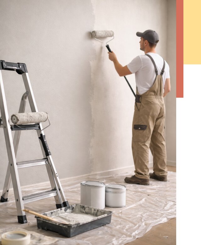 Покраска стен латексной краской в Владивостоке от 4575 руб. за м2 | ОТДЕЛОЧНИК-Влд