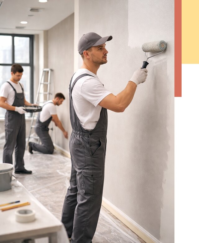 Покраска стен в офисе в Владивостоке от 8641 руб. — быстро и недорого | ОТДЕЛОЧНИК-Влд