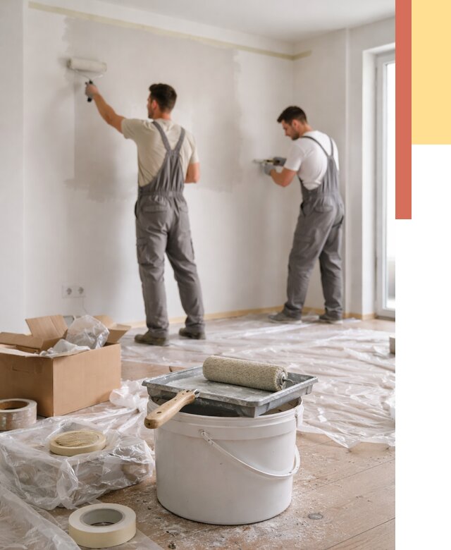 Покраска стен в квартире в Владивостоке от 2542 руб/м2 — быстро и недорого | ОТДЕЛОЧНИК-Влд