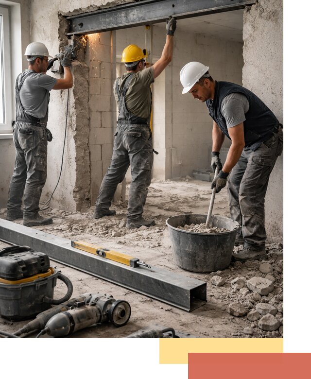 Создание проемов в стенах и несущих конструкциях в Владивостоке