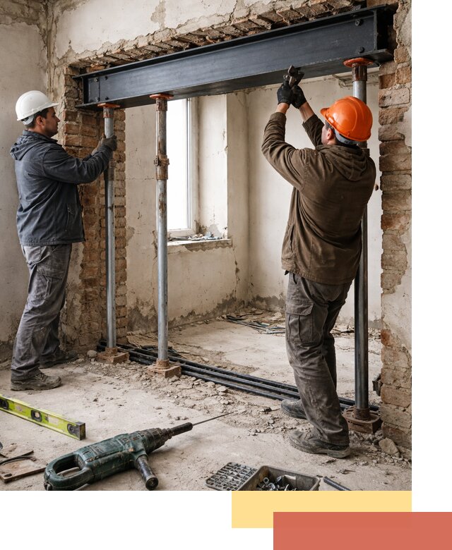 Усиление проема в стене в Владивостоке для расширения и безопасности