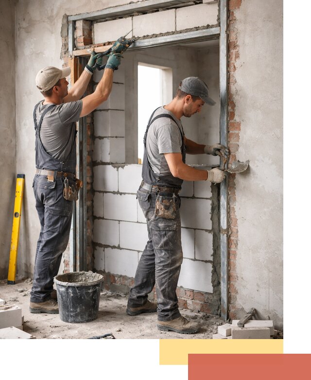 Закладка дверного проема под ключ в Владивостоке: демонтаж, монтаж, отделка