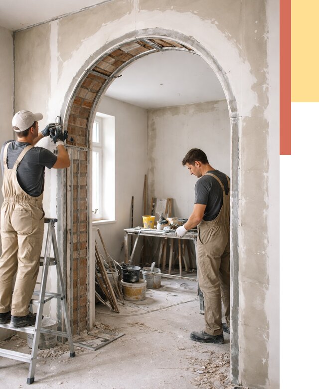 Устройство арочного проема в Владивостоке от 9658 руб. под ключ — быстро и недорого | ОТДЕЛОЧНИК-Влд