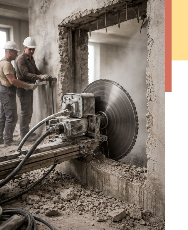 Алмазная резка проемов в Владивостоке от 4575 руб. быстро и недорого | ОТДЕЛОЧНИК-Влд