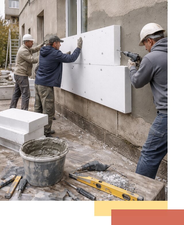 Утепление наружных стен пенопластом в Владивостоке