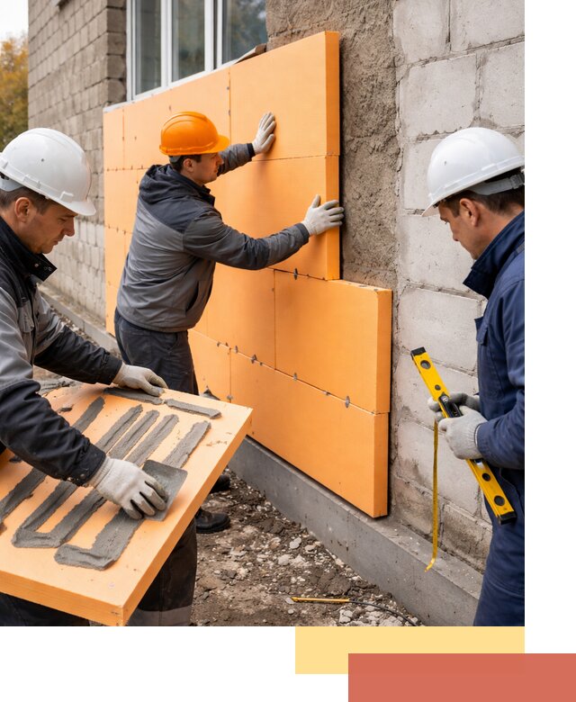 Утепление фасада пеноплексом под ключ в Владивостоке