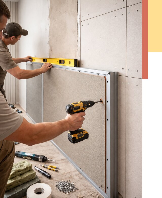 Шумоизоляция стен панелями ЗИПС в Владивостоке от 2237 руб./м² под ключ | ОТДЕЛОЧНИК-Влд