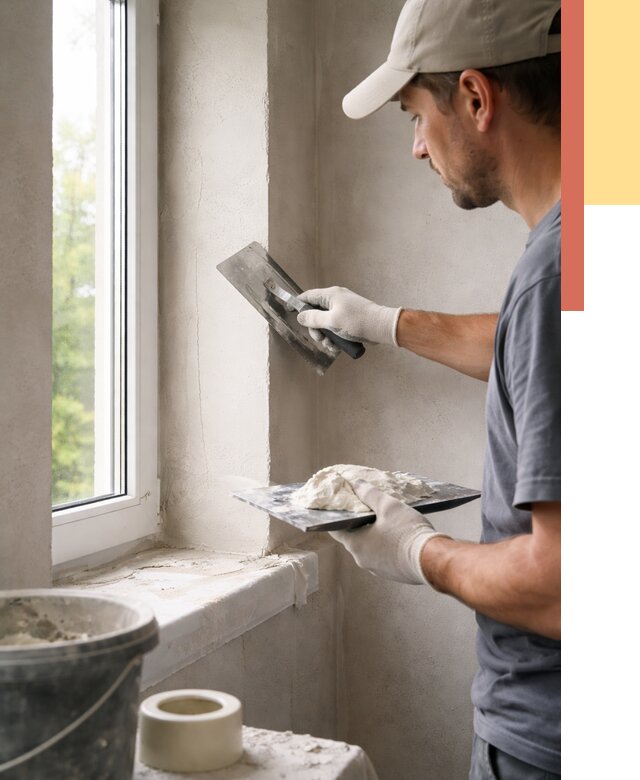 Штукатурка откосов в Владивостоке от 4575 руб/м² — услуги и выравнивание под ключ | ОТДЕЛОЧНИК-Влд