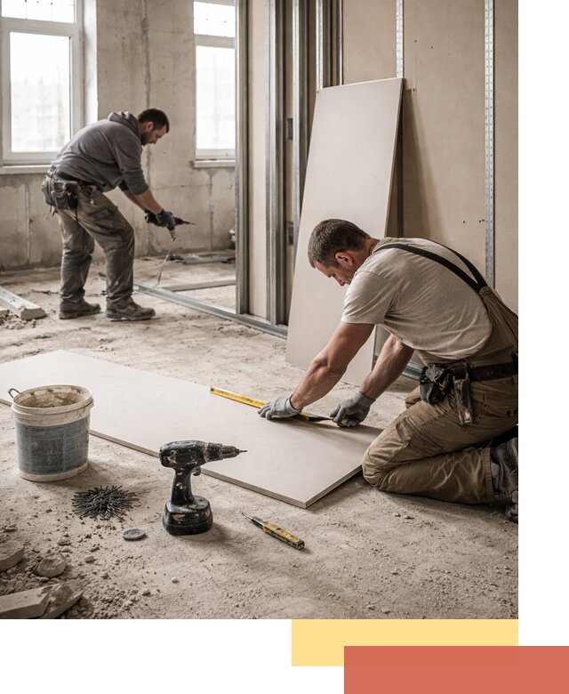 Кладка перегородок из ПГП под ключ в Владивостоке