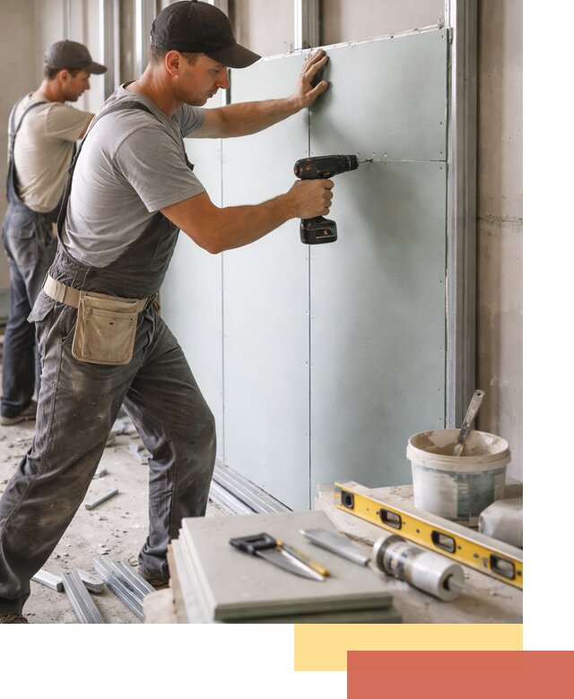 Кладка влагостойких перегородок ПГП в Владивостоке