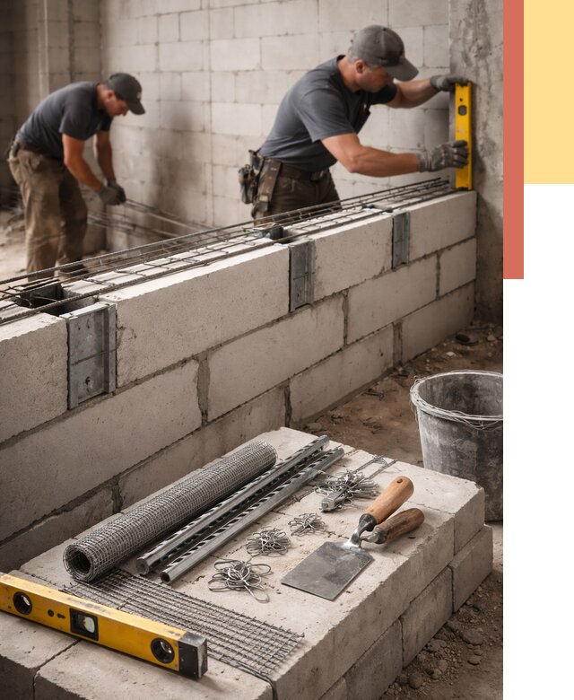 Армирование кладки перегородок в Владивостоке от 762 руб. под ключ | ОТДЕЛОЧНИК-Влд
