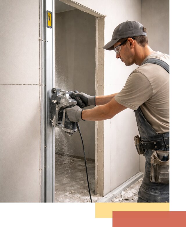 Устройство дверного проема в перегородке в Владивостоке