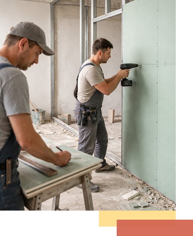 Перегородки из влагостойкого гипсокартона под ключ в Владивостоке