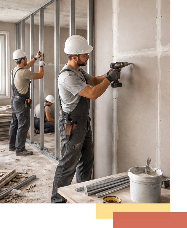 Перегородки из огнестойкого гипсокартона в Владивостоке под ключ