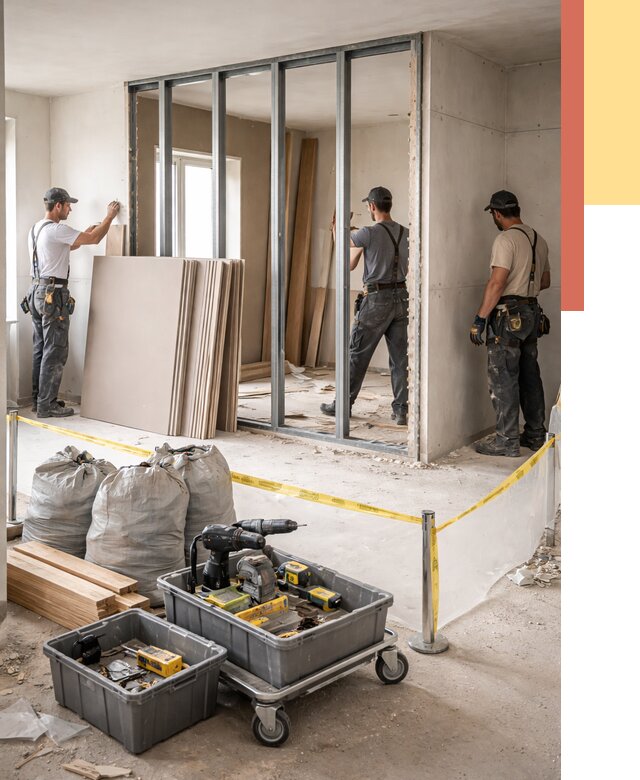 Перенос гипсокартонной перегородки в Владивостоке под ключ от 4575 руб. | Демонтаж и монтаж – ОТДЕЛОЧНИК-Влд