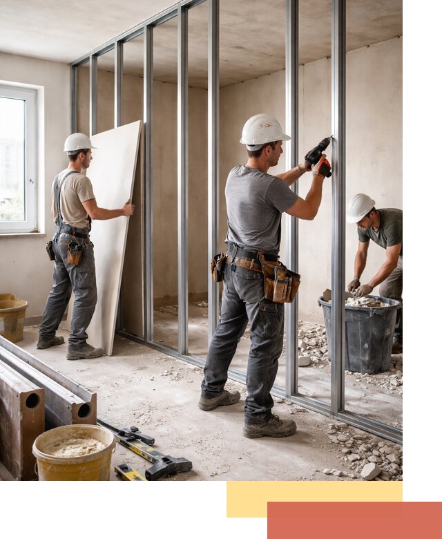 Перенос гипсокартонной перегородки в Владивостоке профессионально и быстро